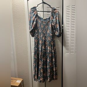 Floral Baltic born midi dress